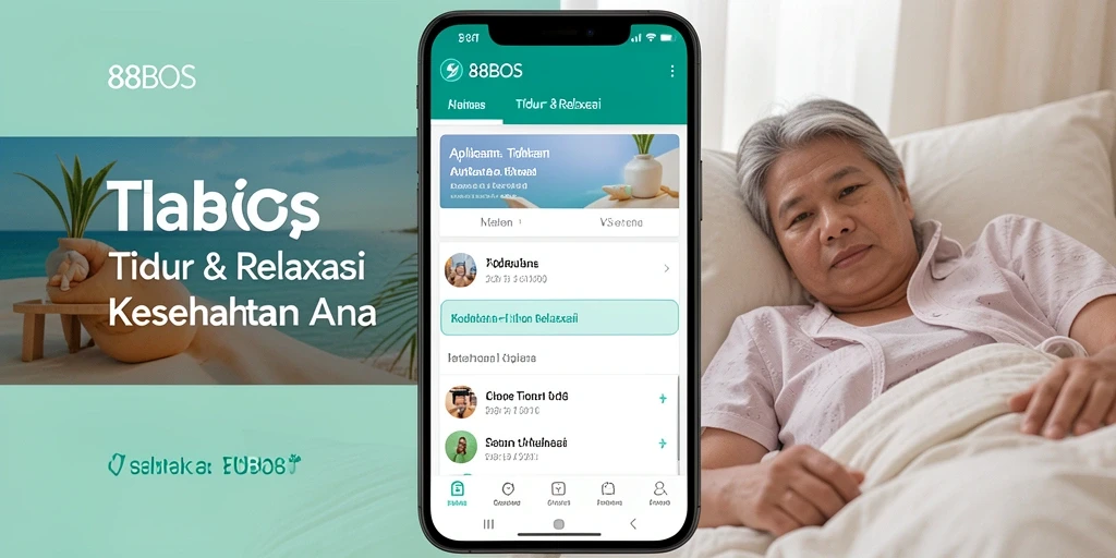 Tampilan antarmuka utama aplikasi 88BOS untuk relaksasi dan tidur.