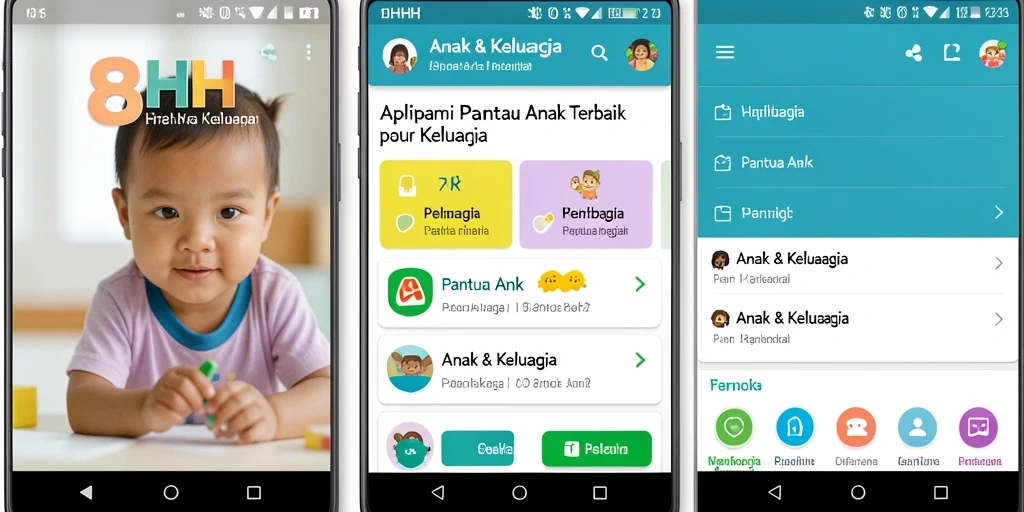 Antarmuka user-friendly aplikasi 8HHH untuk Pantau Anak.