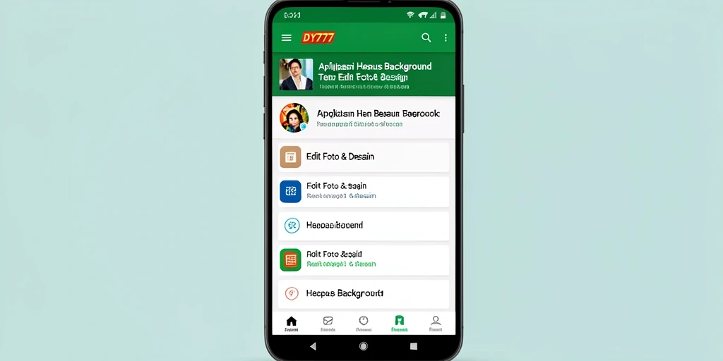 Tampilan antarmuka DY777 saat proses hapus background yang sederhana dan intuitif.