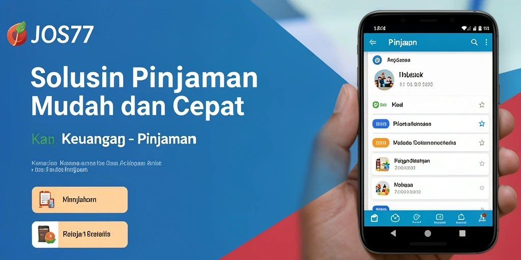 Tampilan antarmuka aplikasi JOS77 untuk pengajuan pinjaman.