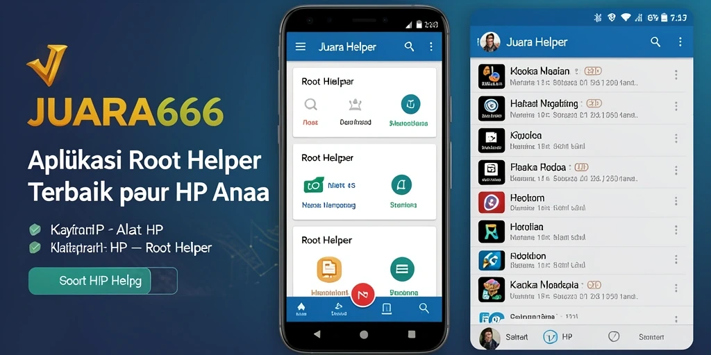 Antarmuka JUARA666 yang intuitif untuk aktivasi Root Helper.