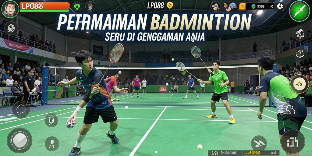 Antarmuka LPO88 dengan gameplay badminton yang seru dan responsif.