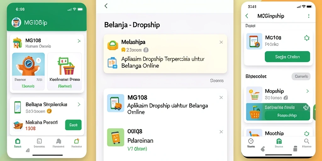 Tampilan antarmuka MG108 yang memudahkan proses dropship.