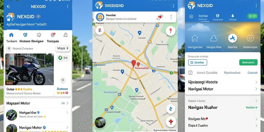 Antarmuka NEXGID yang intuitif dan informatif untuk Navigasi Motor.