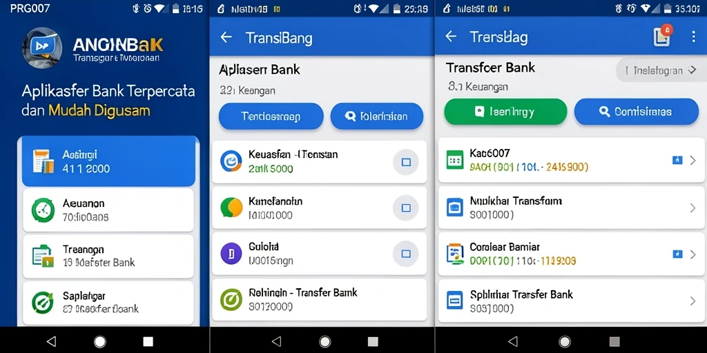 Antarmuka PRG007 yang intuitif dan mudah digunakan untuk transfer bank.