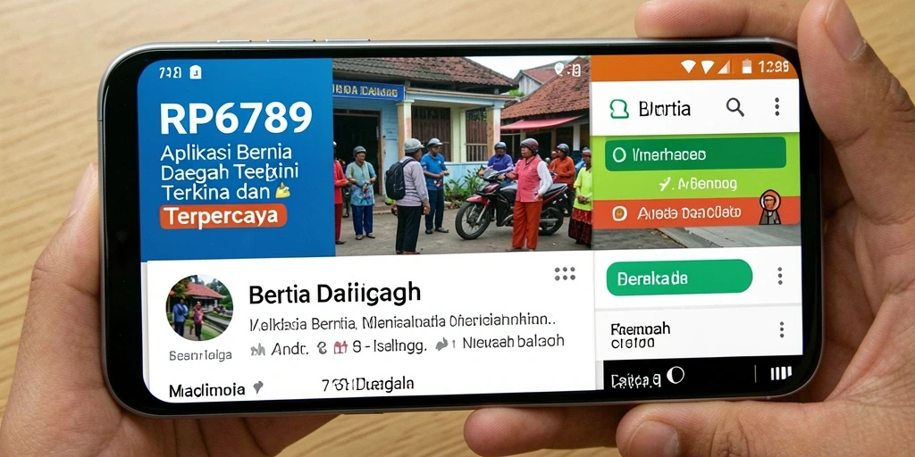 Tampilan antarmuka aplikasi RP6789 untuk Berita Daerah yang user-friendly.